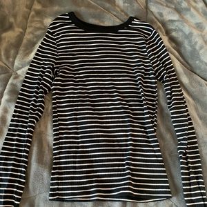 black and white stripped long sleeve